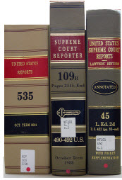 U.S. Reports; Supreme Court Reporter; U.S. Supreme Court Reports Lawyer's Edition