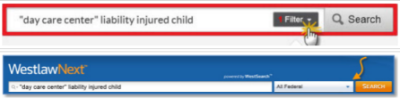 Image of search mechanisms for Lexis and Westlaw